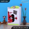 Komoda Happy K04 - auto s vlajkou (Barva bílá)