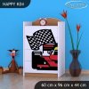 Komoda Happy K04 - ferrari (Barva bílá)