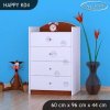 Komoda Happy K04 - bílá kočička (Barva bílá)