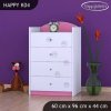 Komoda Happy K04 - bílá kočička (Barva bílá)