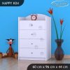Komoda Happy K04 - bílá kočička (Barva bílá)