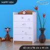 Komoda Happy K04 - bílá kočička (Barva bílá)