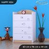 Komoda Happy K04 - bílá kočička (Barva bílá)