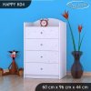 Komoda Happy K04 -  víla se srdcem (Barva bílá)