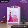 Komoda Happy K04 -  princezna se zámkem (Barva bílá)