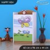 Komoda Happy K04 - motýl s květinou (Barva bílá)