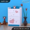 Komoda Happy K04 - medvídek se srdcem (Barva bílá)