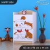 Komoda Happy K04 - pejsek a kočička (Barva bílá)