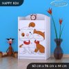 Komoda Happy K04 - pejsek a kočička (Barva bílá)