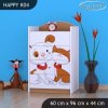 Komoda Happy K04 - pejsek a kočička (Barva bílá)