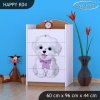 Komoda Happy K04 - pejsek s mašlí (Barva bílá)