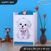Komoda Happy K04 - pejsek s mašlí (Barva bílá)