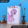 Komoda Happy K04 - růžový pony (Barva bílá)