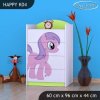Komoda Happy K04 - růžový pony (Barva bílá)