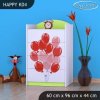 Komoda Happy K04 - růžové auto s balónky (Barva bílá)