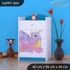 Komoda Happy K04 - růžový dráček (Barva bílá)