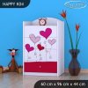 Komoda Happy K04 - srdíčka (Barva bílá)