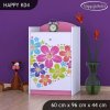 Komoda Happy K04 - srdce z květů (Barva bílá)