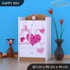 Komoda Happy K04 -  padající srdce (Barva bílá)