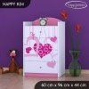 Komoda Happy K04 -  padající srdce (Barva bílá)