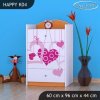 Komoda Happy K04 -  padající srdce (Barva bílá)