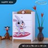 Komoda Happy K04 -  super zajíček (Barva bílá)