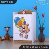 Komoda Happy K04 -  šťastný medvídek (Barva bílá)