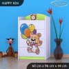 Komoda Happy K04 -  šťastný medvídek (Barva bílá)