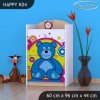 Komoda Happy K04 - veselý medvídek (Barva bílá)