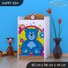 Komoda Happy K04 - veselý medvídek (Barva bílá)