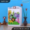 Komoda Happy K04 - veselý zvěřinec (Barva bílá)