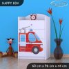 Komoda Happy K04 - hasičské auto (Barva bílá)