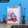 Komoda Happy K04 - hasičské auto (Barva bílá)