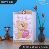 Komoda Happy K04 - zamilovaný medvídek (Barva bílá)