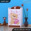 Komoda Happy K04 - zamilovaný medvídek (Barva bílá)