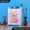 Komoda Happy K04 - zamilovaný medvídek (Barva bílá)