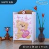 Komoda Happy K04 - zamilovaný medvídek (Barva bílá)
