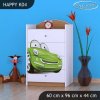 Komoda Happy K04 - zelené auto (Barva bílá)