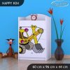 Komoda Happy K04 - žlutý bagr (Barva bílá)