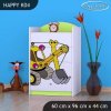 Komoda Happy K04 - žlutý bagr (Barva bílá)
