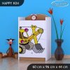 Komoda Happy K04 - žlutý bagr (Barva bílá)