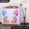 Komoda Happy K05 -  medvídci s balónky (Barva bílá)
