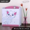 Komoda Happy K05 - bílá kočička (Barva bílá)