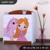 Komoda Happy K05 - princezna a jednorožec (Barva bílá)