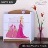 Komoda Happy K05 - princezna  se zámkem (Barva bílá)