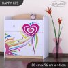 Komoda Happy K05 - pejsek a srdce (Barva bílá)