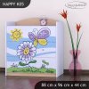 Komoda Happy K05 - motýl s květinou (Barva bílá)