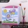 Komoda Happy K05 - motýl s květinou (Barva bílá)
