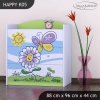 Komoda Happy K05 - motýl s květinou (Barva bílá)