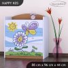 Komoda Happy K05 - motýl s květinou (Barva bílá)